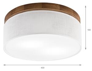 Brilagi - LED Stropné svietidlo BELLADONNA 2xE27/15W/230V pr. 40 cm biela/dub čerešňa