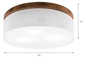 Brilagi - LED Stropné svietidlo BELLADONNA 3xE27/15W/230V pr. 50 cm biela/dub čerešňa