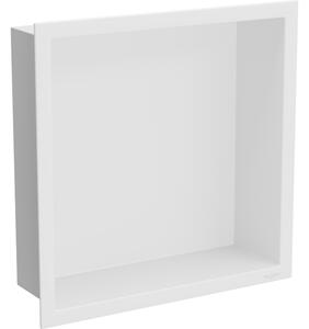 Mexen X-Wall-R zapustená polička s okrajom 30 x 30 cm, biela - 1920303010