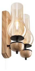 Brilagi - LED Nástenné svietidlo COTTAGE 2xE14/40W/230V dub/hnedá
