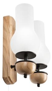 Brilagi - LED Nástenné svietidlo COTTAGE 2xE14/40W/230V dub/biela