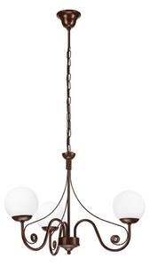 Brilagi - LED Luster na reťazi COTTAGE 3xG9/40W/230V hnedá/biela
