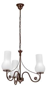 Brilagi - LED Luster na reťazi COTTAGE 3xE14/40W/230V hnedá/biela