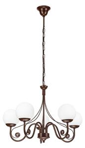Brilagi - LED Luster na reťazi COTTAGE 5xG9/40W/230V hnedá/biela
