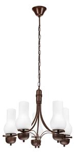 Brilagi - LED Luster na reťazi COTTAGE 5xE14/40W/230V dub/biela