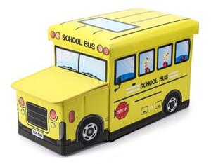 Detská izba - Kôš na hračky žlté auto - SCHOOL BUS