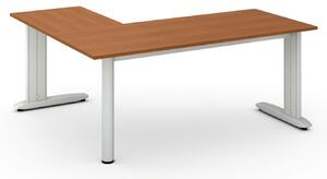 Rohový kancelársky písací stôl PRIMO FLEXIBLE, 180x160 cm, čerešňa