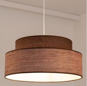Luster na lanku GRACE 1xE27/60W/230V pr. 40 cm hnedá/béžová