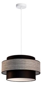Luster na lanku GRACE 1xE27/60W/230V pr. 40 cm čierna/šedá