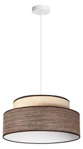 Luster na lanku GRACE 1xE27/60W/230V pr. 40 cm krémová/hnedá
