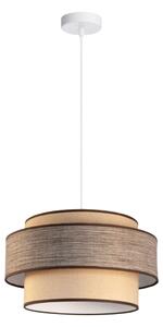 Luster na lanku GRACE 1xE27/60W/230V pr. 40 cm béžová/hnedá