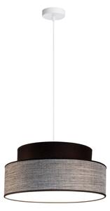 Luster na lanku GRACE 1xE27/60W/230V pr. 40 cm čierna/šedá