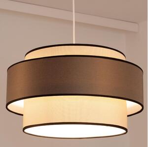 Luster na lanku GRACE 1xE27/60W/230V pr. 40 cm krémová/hnedá
