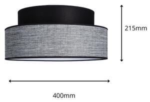 Stropné svietidlo GRACE 1xE27/60W/230V pr. 40 cm čierna/šedá