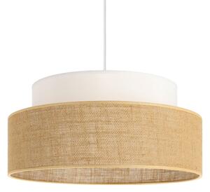 Luster na lanku BOHO 1xE27/60W/230V pr. 40 cm biela/béžová