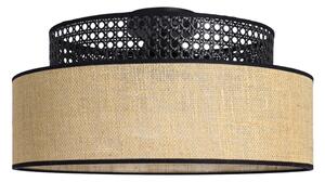 Stropné svietidlo BOHO 1xE27/60W/230V pr. 40 cm čierna/ratan