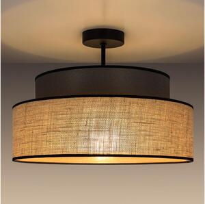 Prisadený luster BOHO 1xE27/60W/230V pr. 40 cm hnedá/béžová