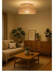 Stropné svietidlo BOHO 1xE27/60W/230V pr. 40 cm ratan