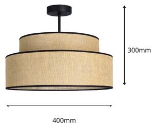 Prisadený luster BOHO 1xE27/60W/230V pr. 40 cm béžová