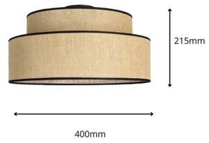 Stropné svietidlo BOHO 1xE27/60W/230V pr. 40 cm béžová