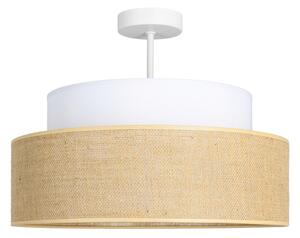 Prisadený luster BOHO 1xE27/60W/230V pr. 40 cm biela/béžová