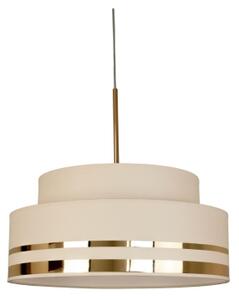 Luster na lanku TAMI 1xE27/60W/230V pr. 40 cm béžová/zlatá