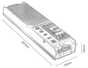 Rabalux 70207 - Zapustený nap. zdroj pre svietidlá v liš. sys. LiTrack 200W/24V