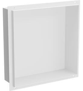 Mexen X-Wall-NR, polička na zapustenie pod obklad bez goliera 30 x 30 cm, biela, 1921303010