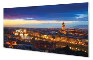 Nástenný panel  Taliansko Night panorama mostov 100x50 cm
