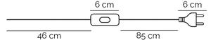 ONLI - Stolná lampa WIRE 1xE27/15W/230V 50 cm šedá/biela