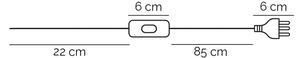 ONLI - Stolná lampa WIRE 1xE27/15W/230V 9 cm čierna