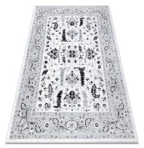 Koberec ARGENT - W7039 kvetiny sivo / čierny