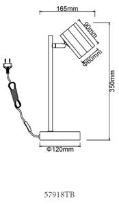 Globo 57918TB - Stolná lampa JAMES 1xGU10/5W/230V čierna