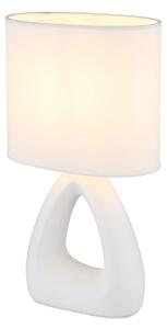 Globo 21731W - Stolná lampa TRIANGLE 1xE14/40W/230V biela