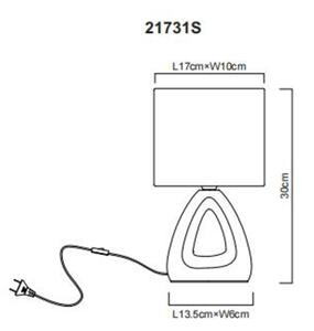 Globo 21731S - Stolná lampa TRIANGLE 1xE14/40W/230V čierna