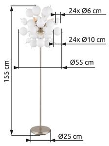 Globo 15633SO - Stojacia lampa UDO 6xE14/25W/230V biela