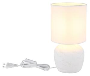 Globo 21739W - Stolná lampa MARBLE 1xE14/40W/230V biela