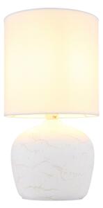 Globo 21739W - Stolná lampa MARBLE 1xE14/40W/230V biela