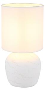 Globo 21739W - Stolná lampa MARBLE 1xE14/40W/230V biela