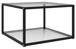 Konferenčný stolík, priehľadný 60x60x35 cm, tvrdené sklo