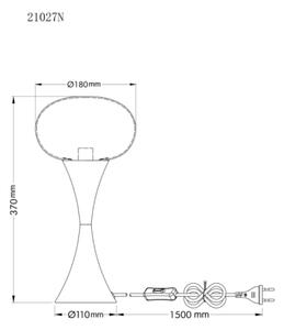 Globo 21027N - Stolná lampa LULA 1xE14/25W/230V matný chróm