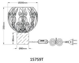 Globo 15759T - Stolná lampa MIKA 1xE27/40W/230V