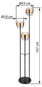 Globo 15560S - Stojacia lampa MILLEY 3xE27/60W/230V