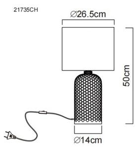Globo 21735CH - Stolná lampa SOFIA 1xE27/60W/230V béžová