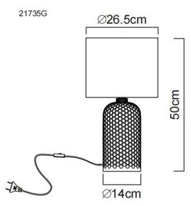 Globo 21735G - Stolná lampa SOFIA 1xE27/60W/230V šedá