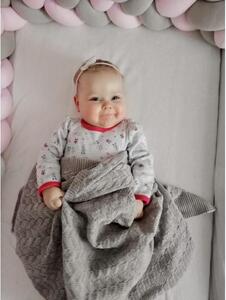 Detská izba - Piesková detská pletená deka 90x90 cm
