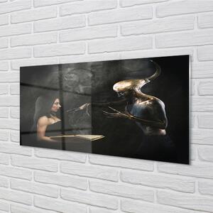 Nástenný panel  Žena temná postava 100x50 cm