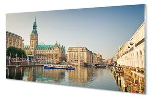 Nástenný panel  Nemecko Hamburg River katedrála 100x50 cm
