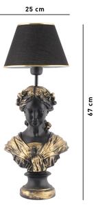 Stolná lampa OPELYA 1xE27/40W/230V čierna/zlatá
