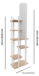 Stojacia lampa s poličkami VOGUE 1xE27/40W/230V 160 cm biela